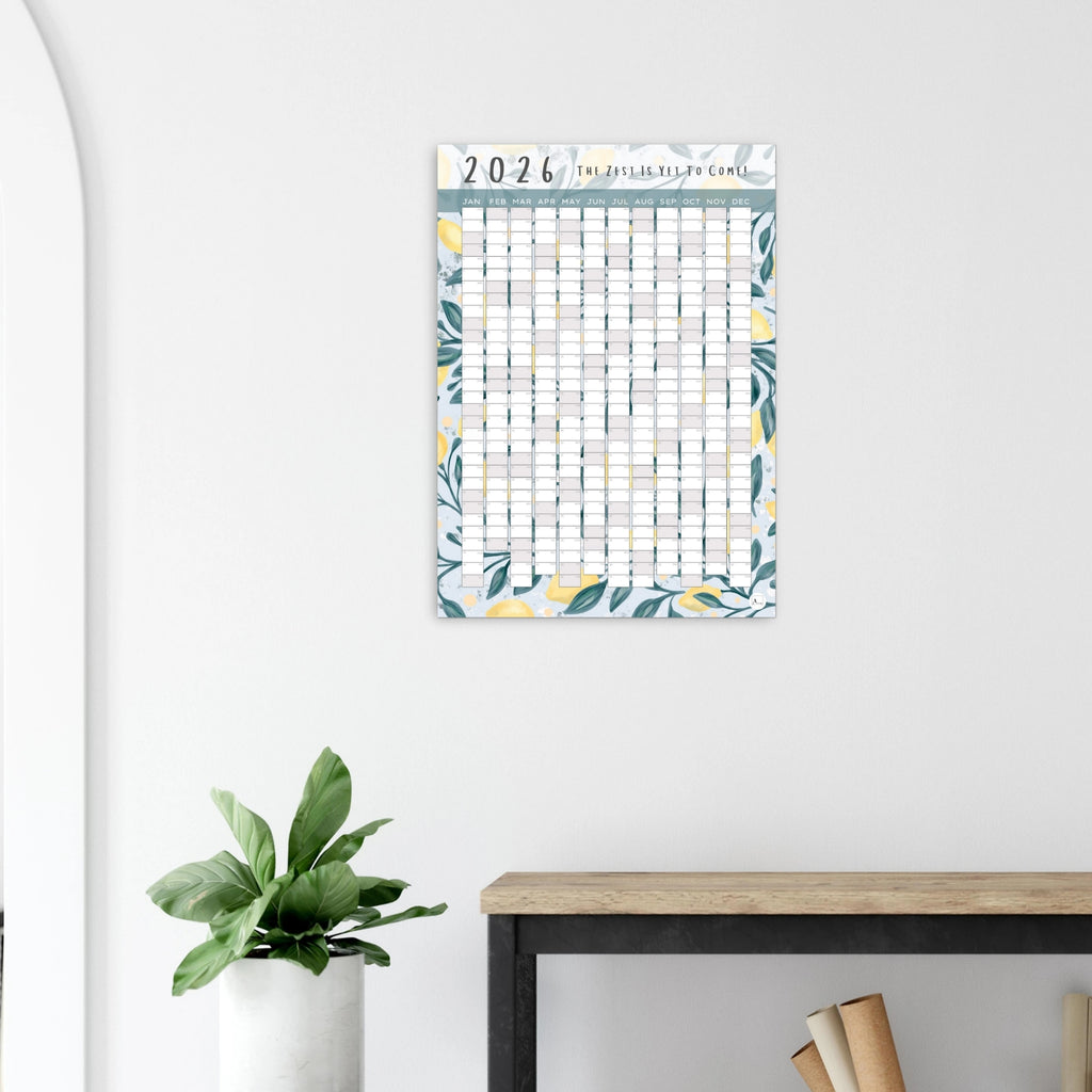 LEAFY LEMONS - The Zest Is Yet To Come 2026 wall planner 50x70cm