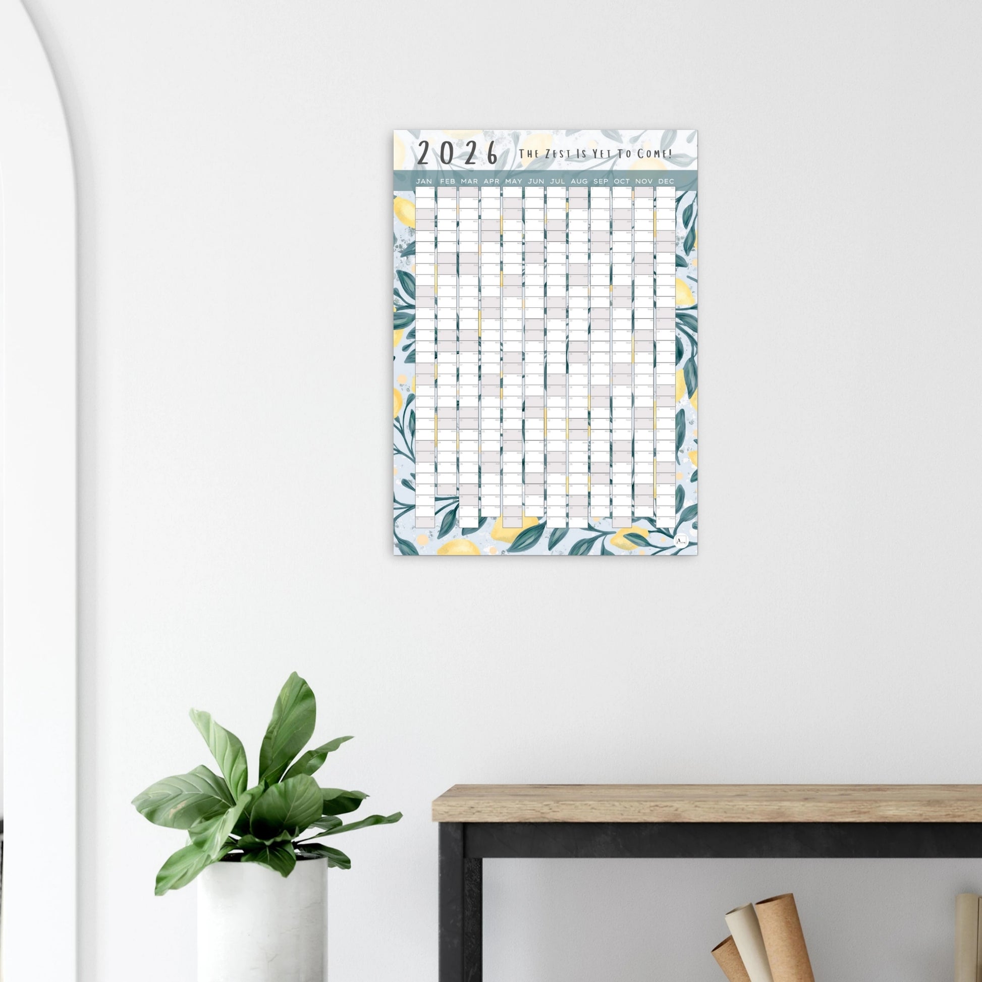LEAFY LEMONS - The Zest Is Yet To Come 2026 wall planner 50x70cm