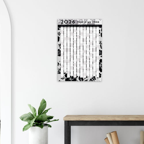 BLACK LACE - This is my year 2026 wall planner 50x70cm