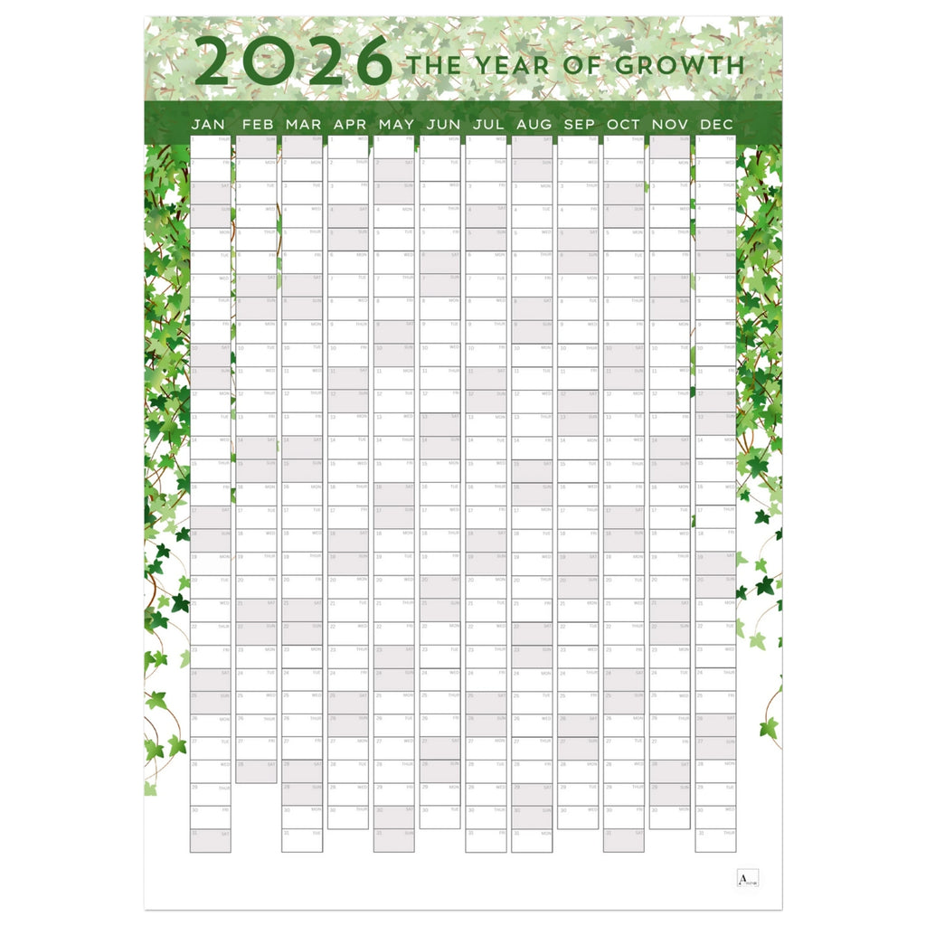 FINE IVY - The Year Of Growth 2026 wall planner 50x70cm