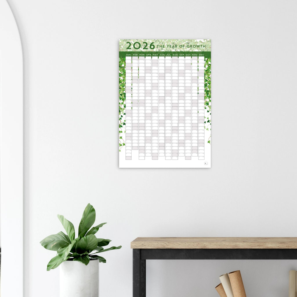 FINE IVY - The Year Of Growth 2026 wall planner 50x70cm