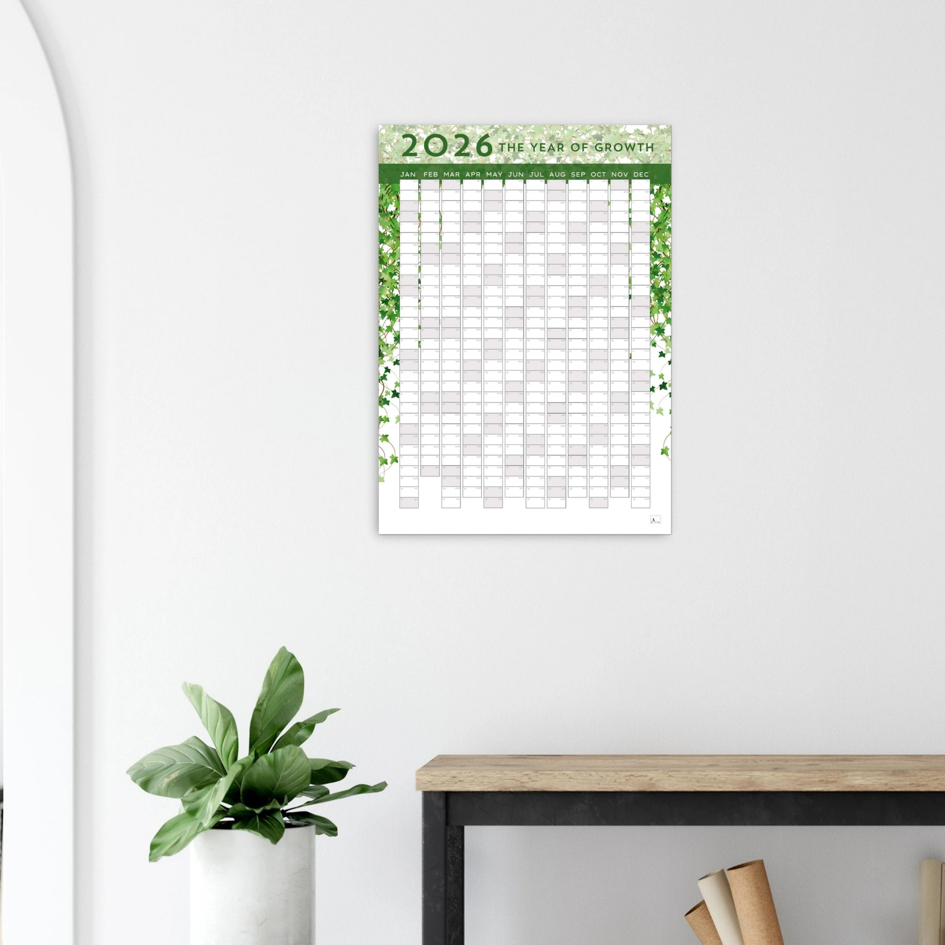 FINE IVY - The Year Of Growth 2026 wall planner 50x70cm
