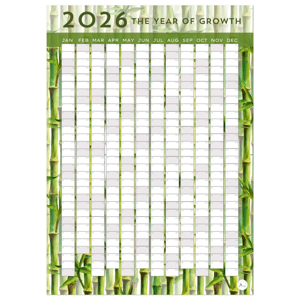 BAMBOO - The Year Of Growth 2026 wall planner 50x70cm