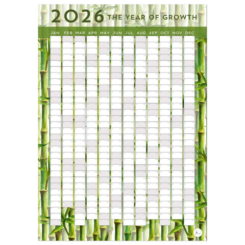 BAMBOO - The Year Of Growth 2026 wall planner 50x70cm