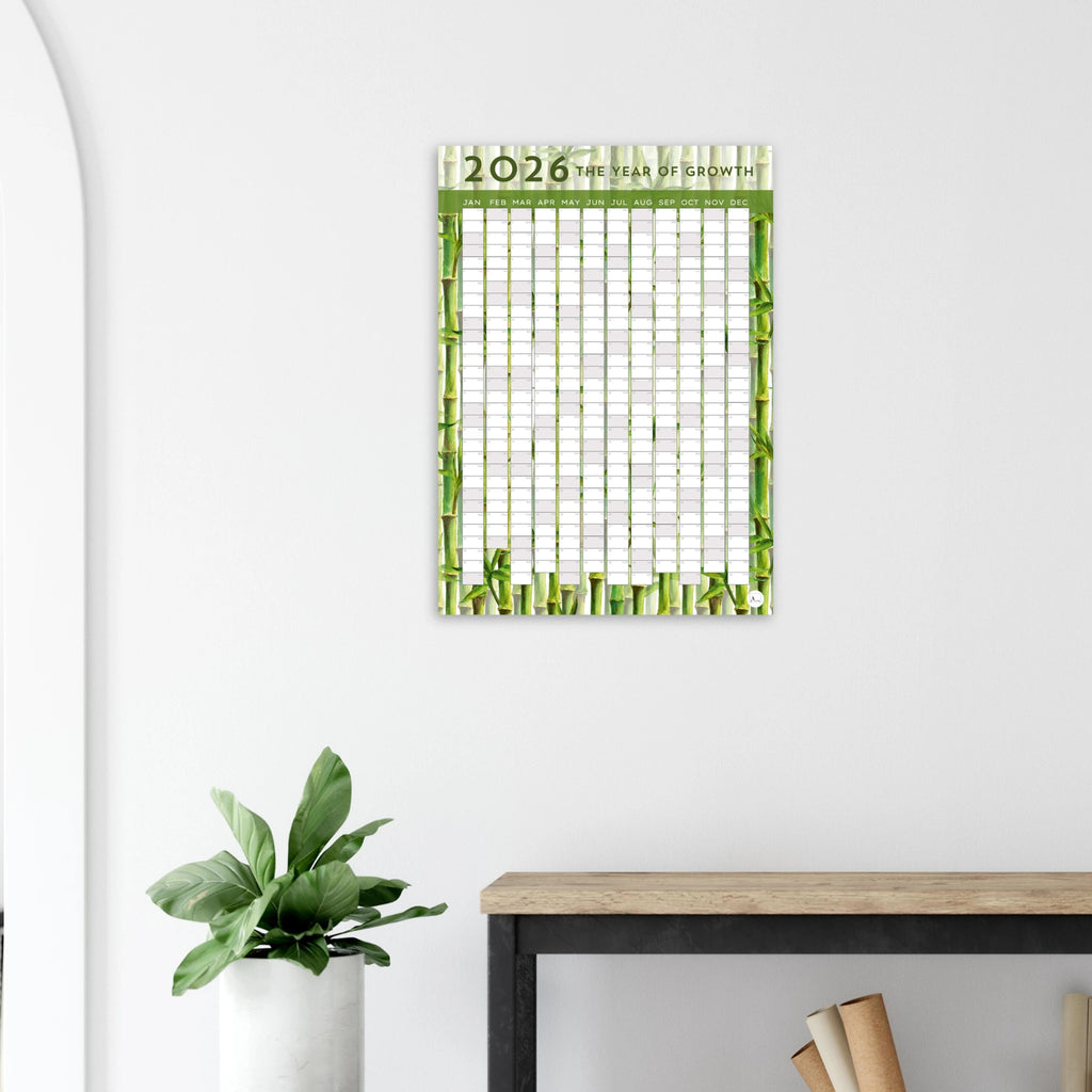 BAMBOO - The Year Of Growth 2026 wall planner 50x70cm