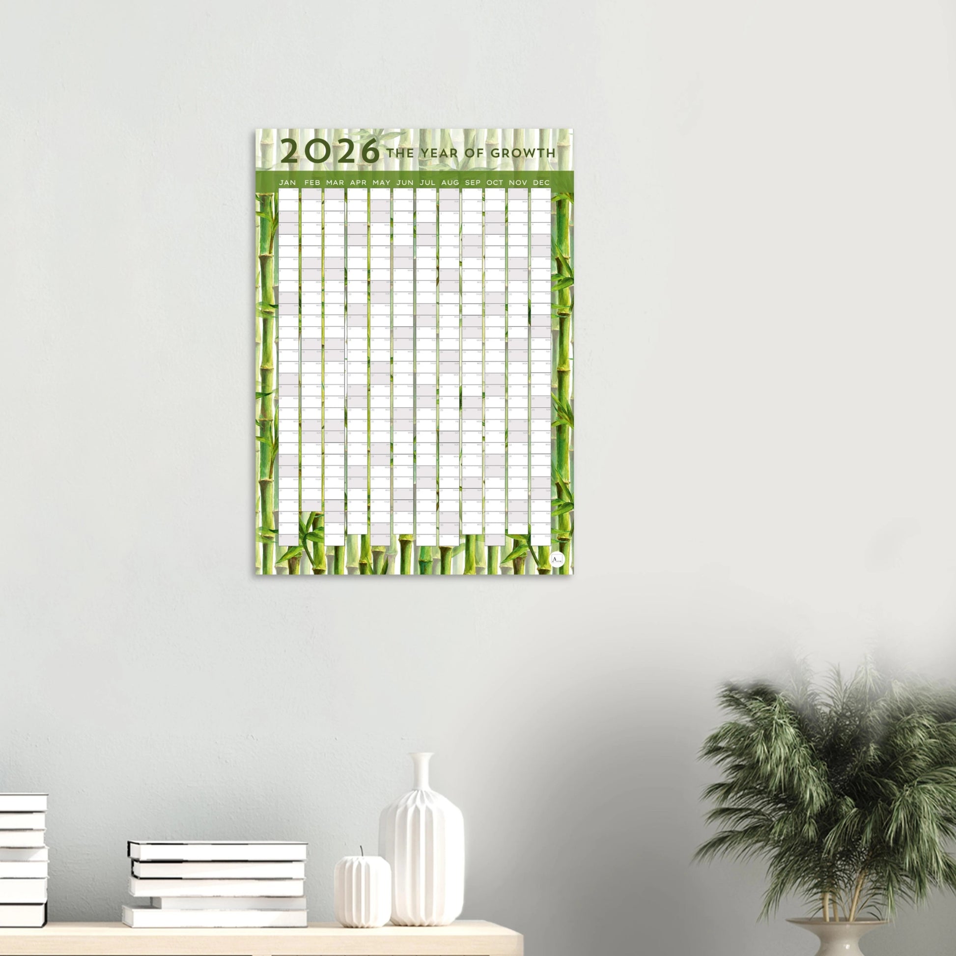 BAMBOO - The Year Of Growth 2026 wall planner 50x70cm