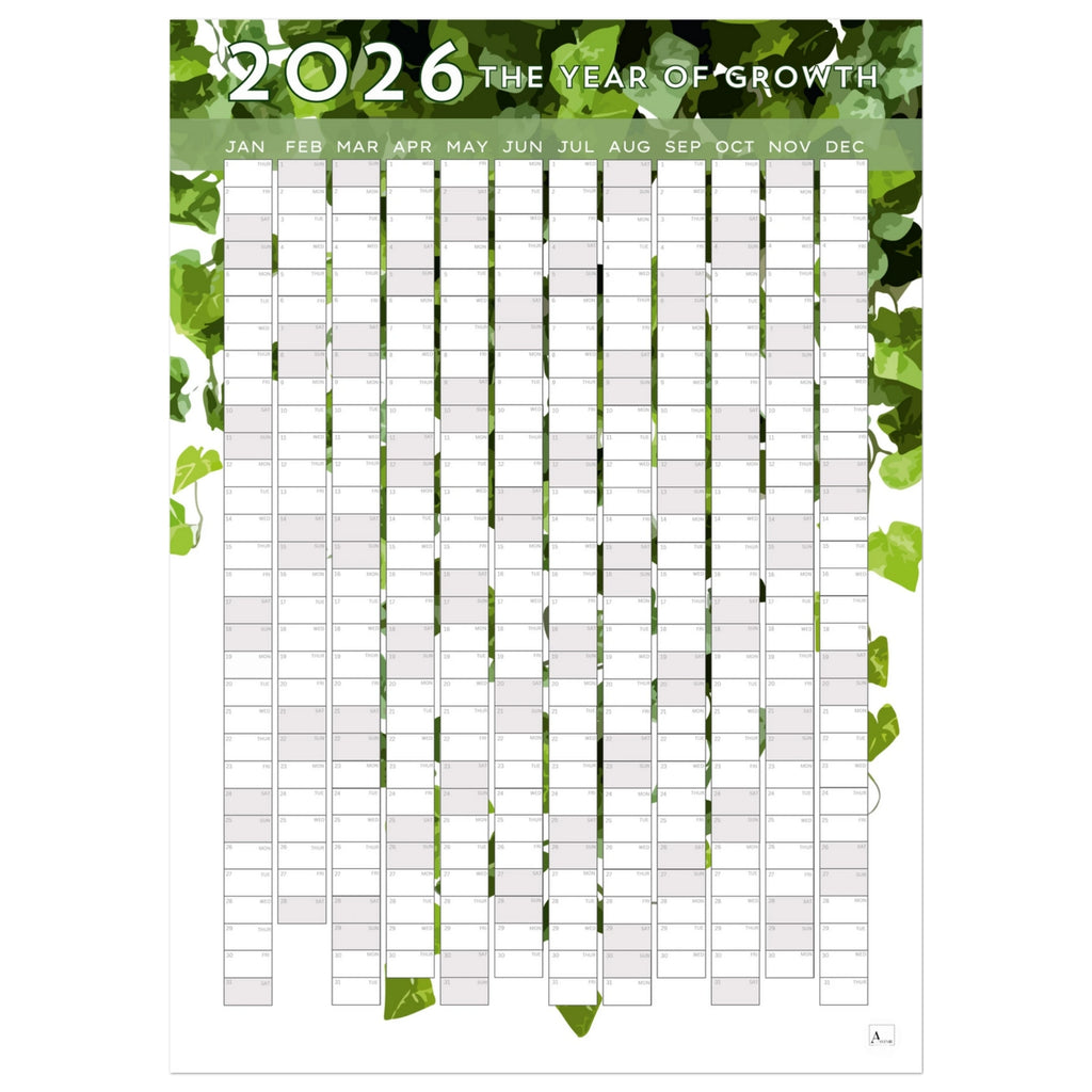 BUSHY IVY - The Year Of Growth 2026 wall planner 50x70cm