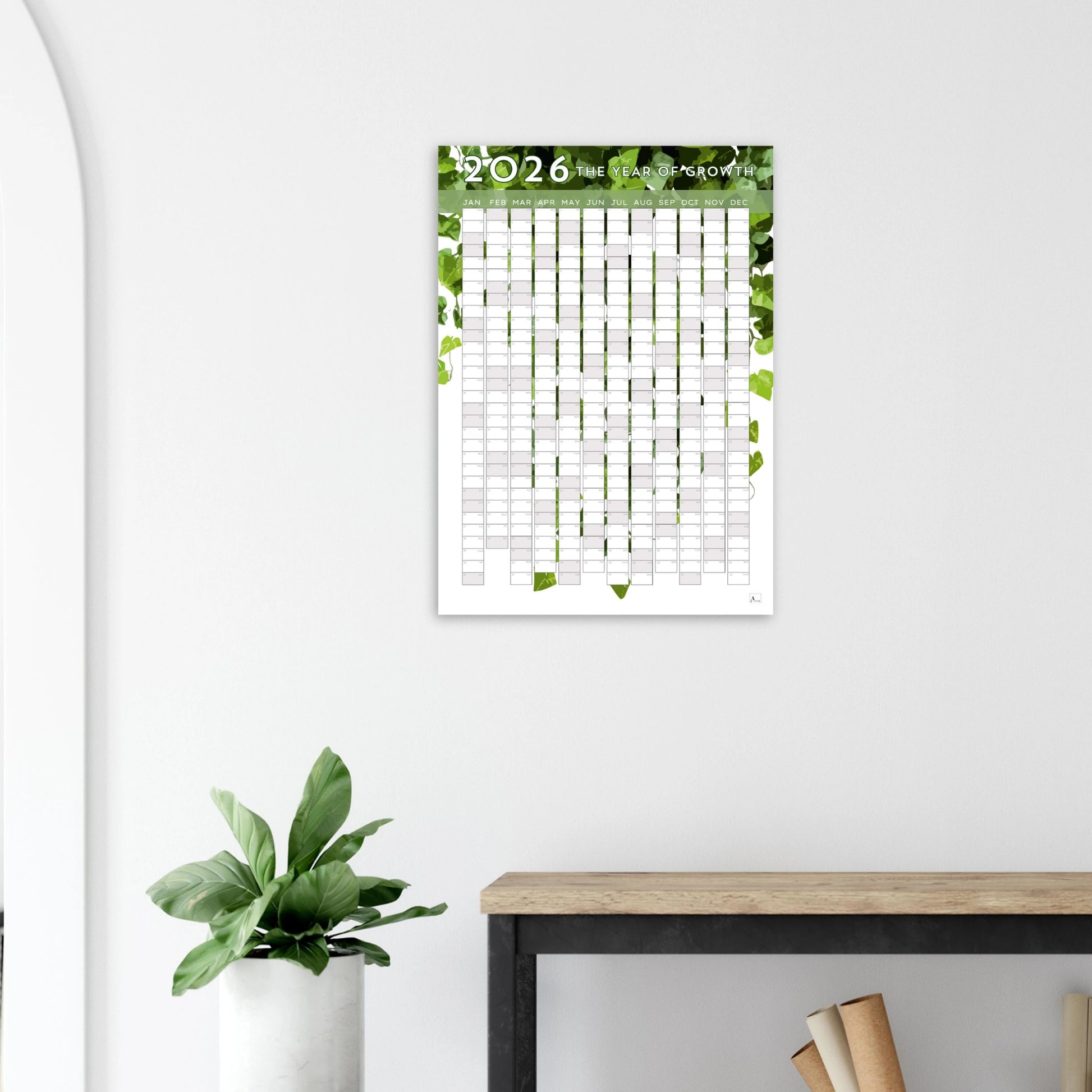 BUSHY IVY - The Year Of Growth 2026 wall planner 50x70cm