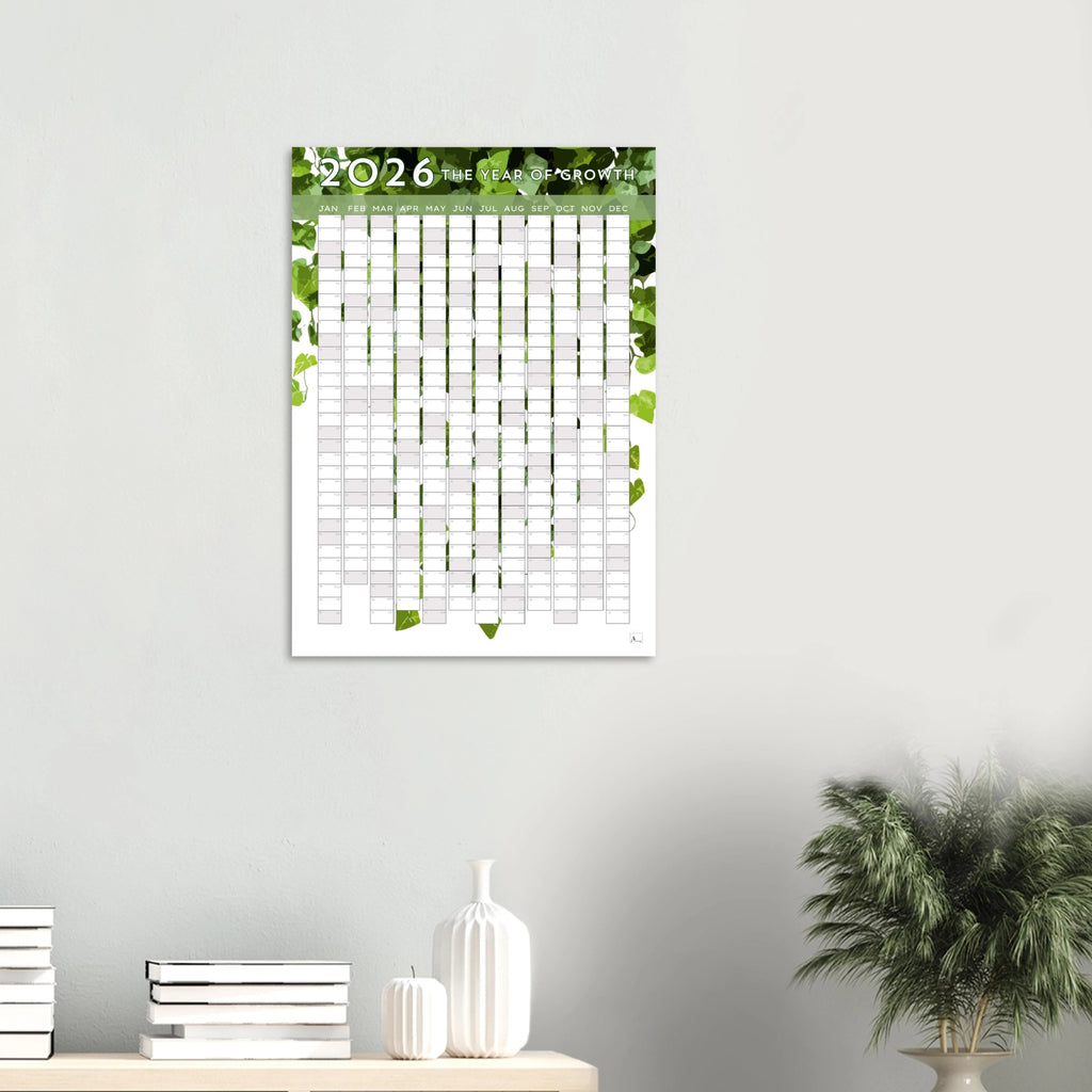 BUSHY IVY - The Year Of Growth 2026 wall planner 50x70cm