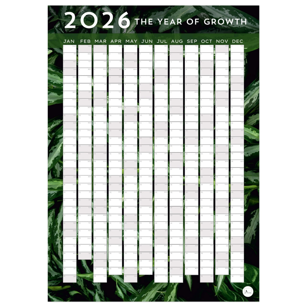 SPIDER PLANT - The Year Of Growth 2026 wall planner 50x70cm