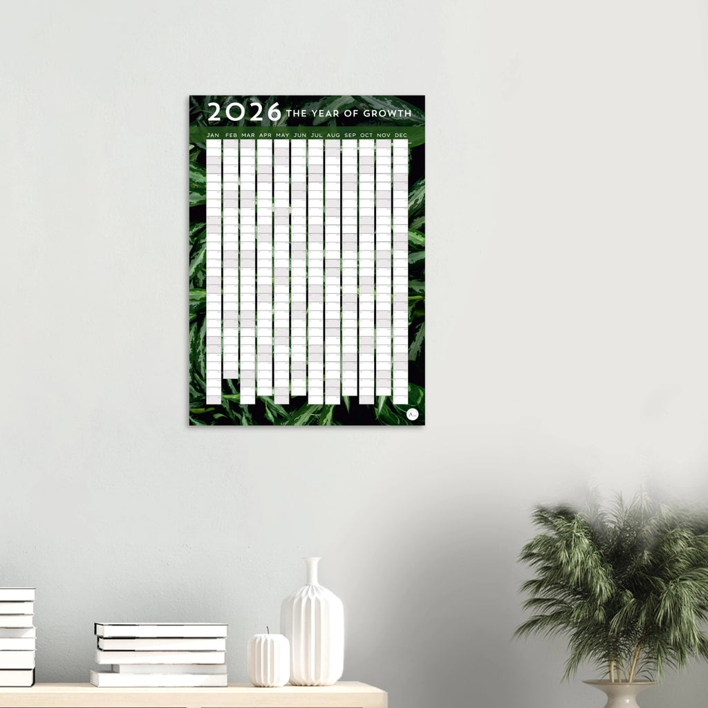 SPIDER PLANT - The Year Of Growth 2026 wall planner 50x70cm