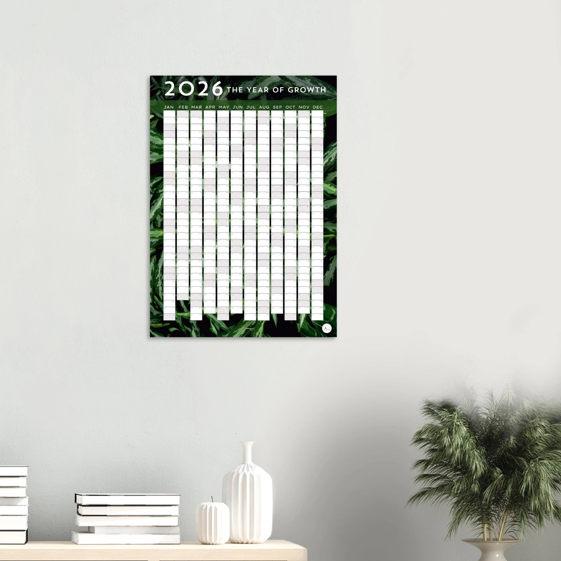 SPIDER PLANT - The Year Of Growth 2026 wall planner 50x70cm