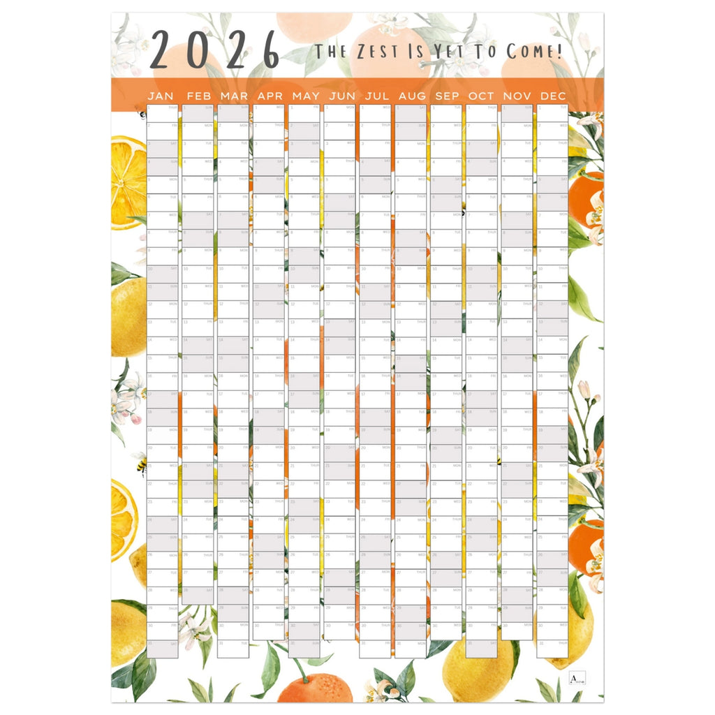 ZESTY - The Zest Is Yet To Come 2026 wall planner 50x70cm