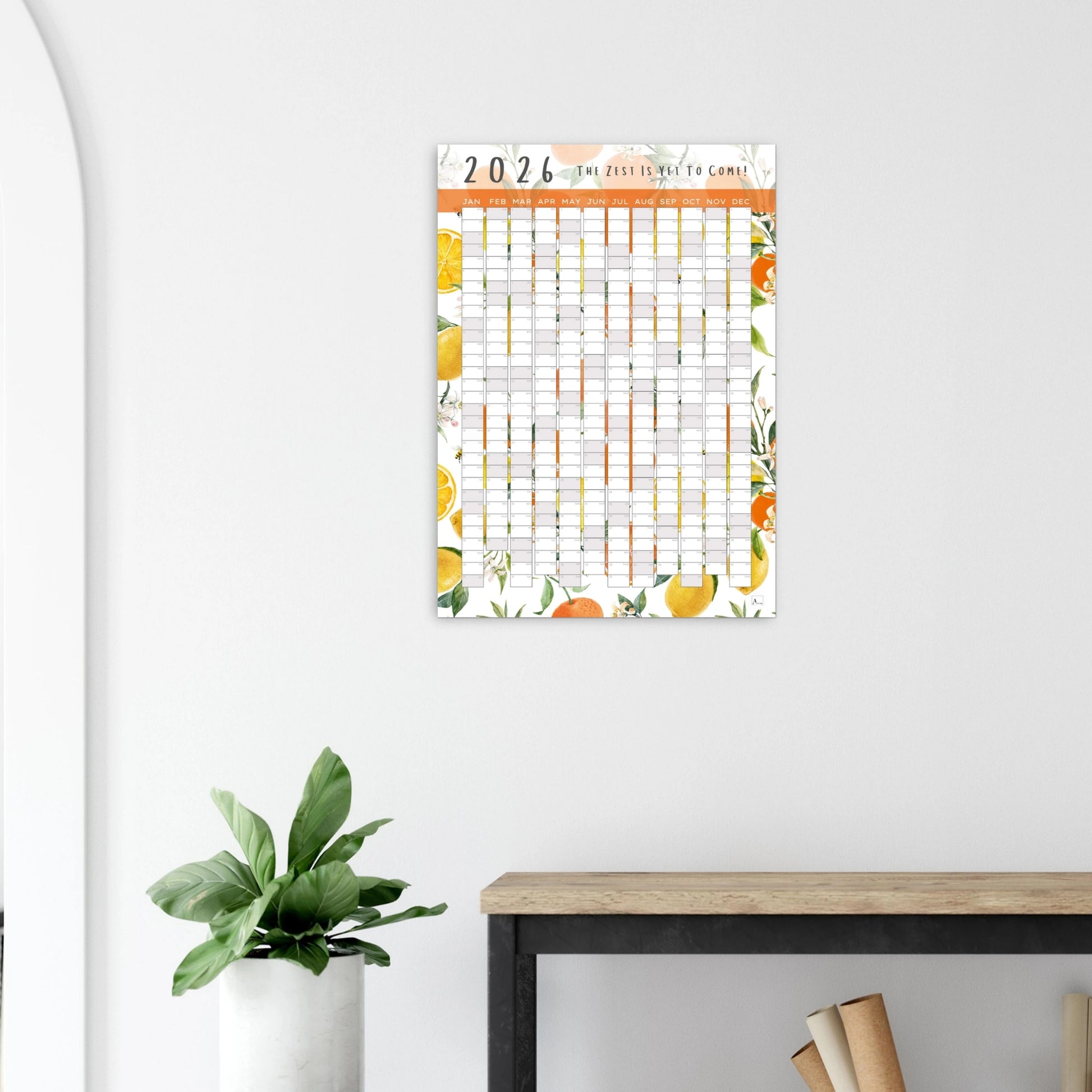 ZESTY - The Zest Is Yet To Come 2026 wall planner 50x70cm