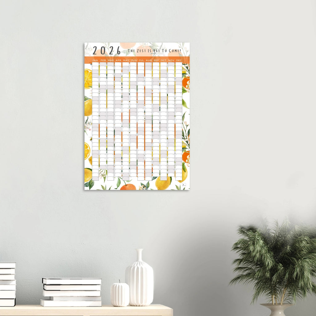 ZESTY - The Zest Is Yet To Come 2026 wall planner 50x70cm