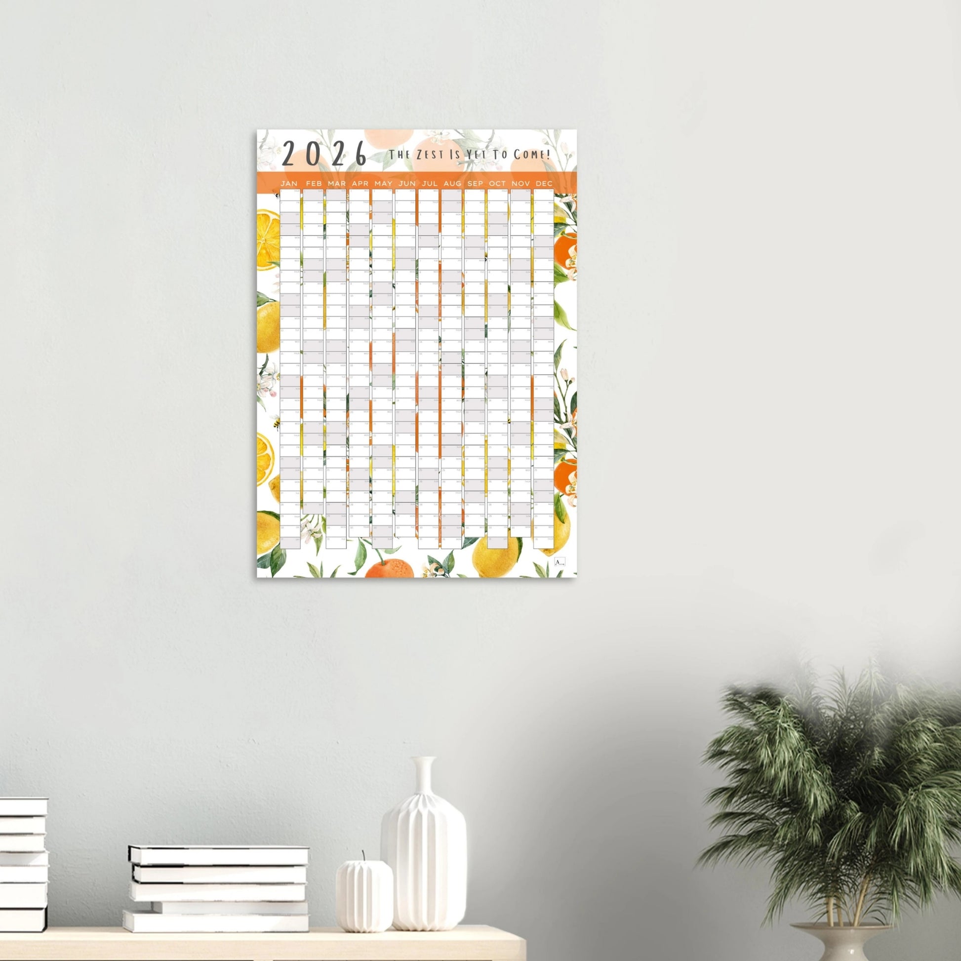 ZESTY - The Zest Is Yet To Come 2026 wall planner 50x70cm