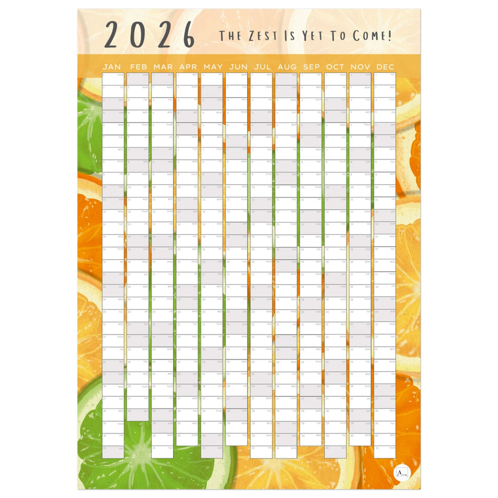 CITRUSY - The Zest Is Yet To Come 2026 wall planner 50x70cm