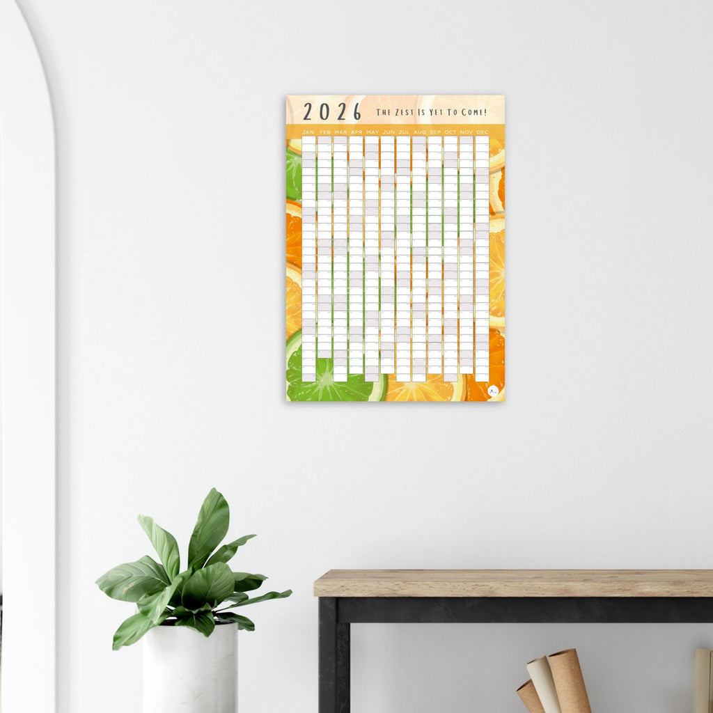 CITRUSY - The Zest Is Yet To Come 2026 wall planner 50x70cm