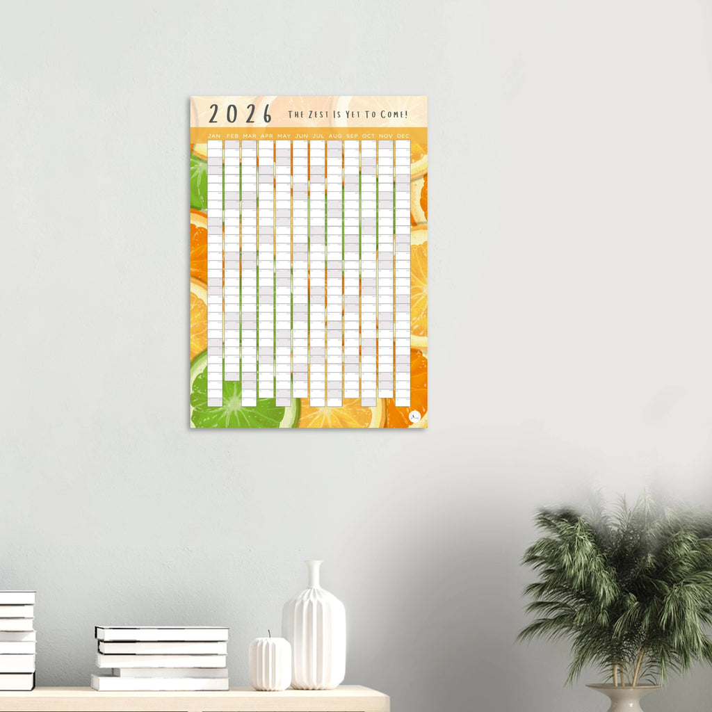 CITRUSY - The Zest Is Yet To Come 2026 wall planner 50x70cm