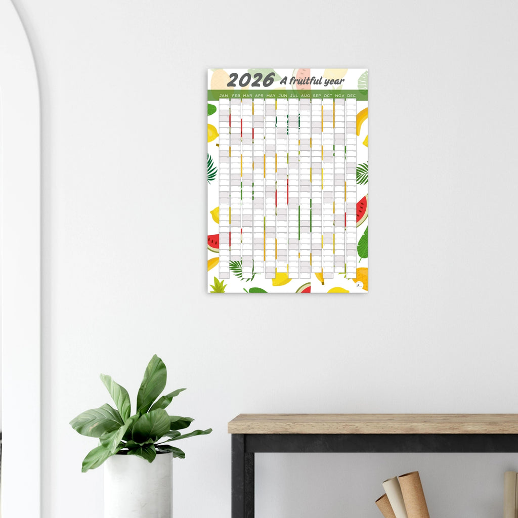 TROPICS - A Fruitful Year 2026 wall planner 50x70cm