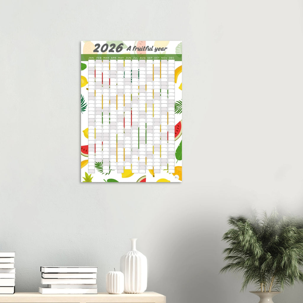 TROPICS - A Fruitful Year 2026 wall planner 50x70cm