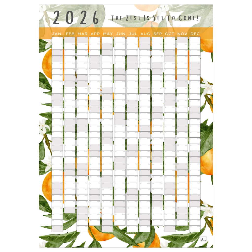 TANGOED - The Zest Is Yet To Come 2026 wall planner 50x70cm