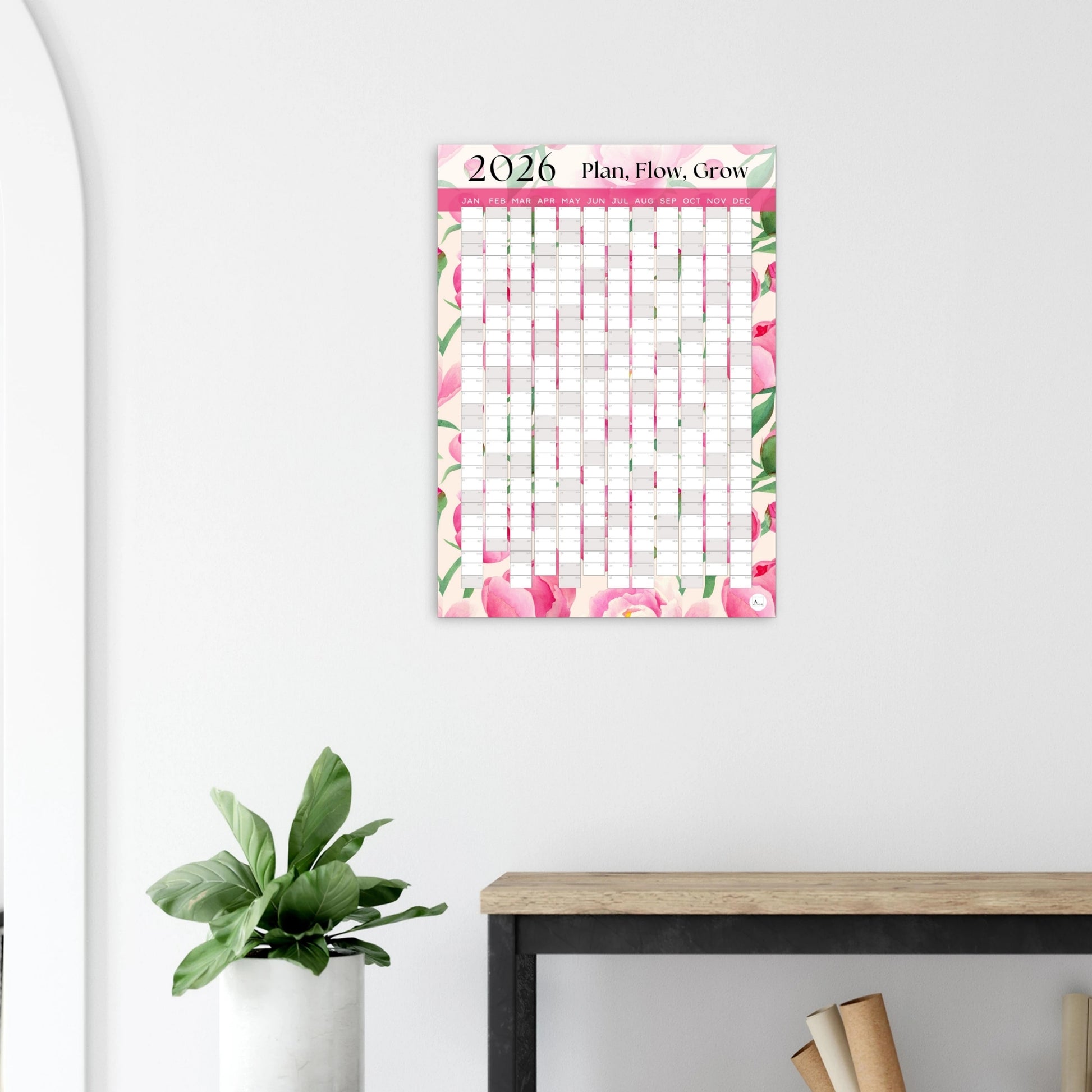 TULIPS - Plan, Flow, Grow 2026 wall planner 50x70cm