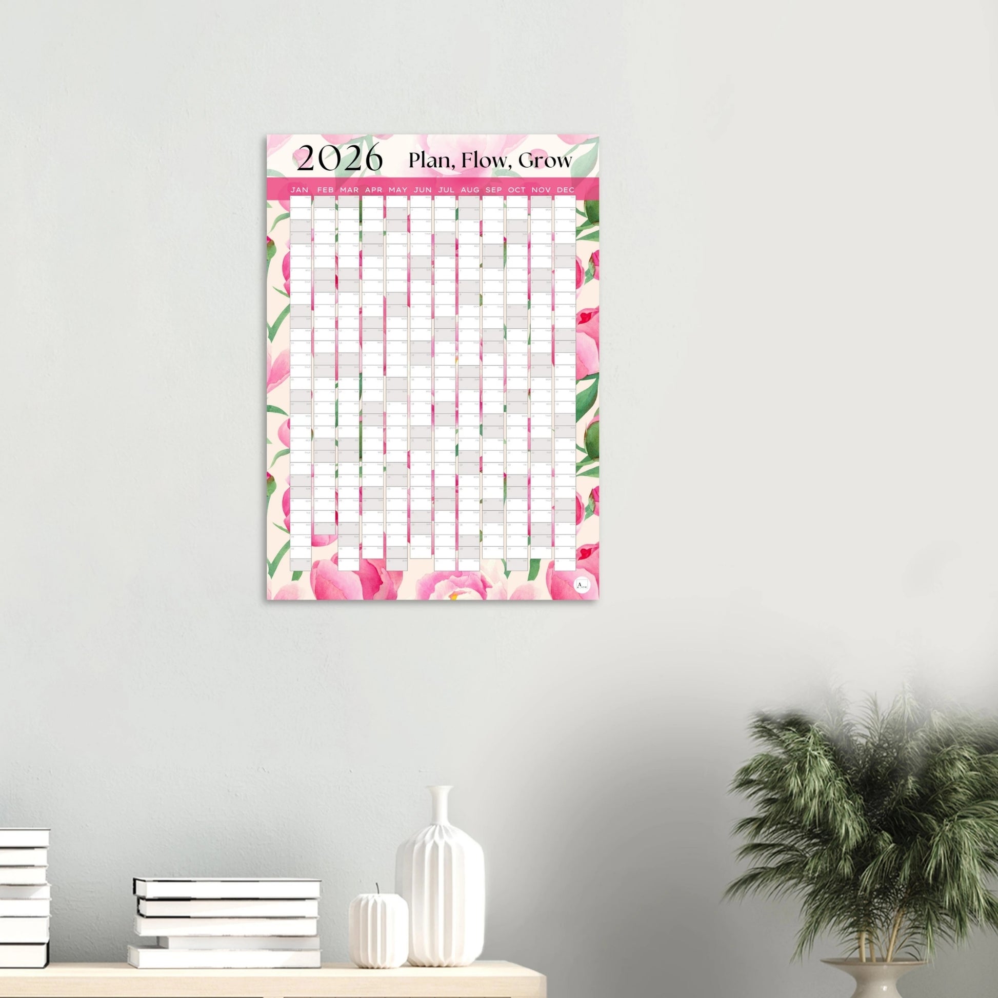 TULIPS - Plan, Flow, Grow 2026 wall planner 50x70cm