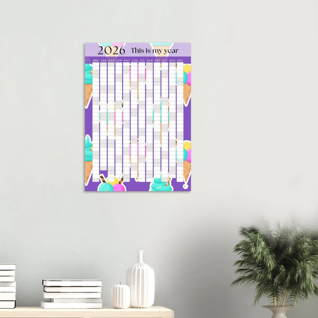 ICE CREAM CONES - This is my year 2026 wall planner 50x70cm