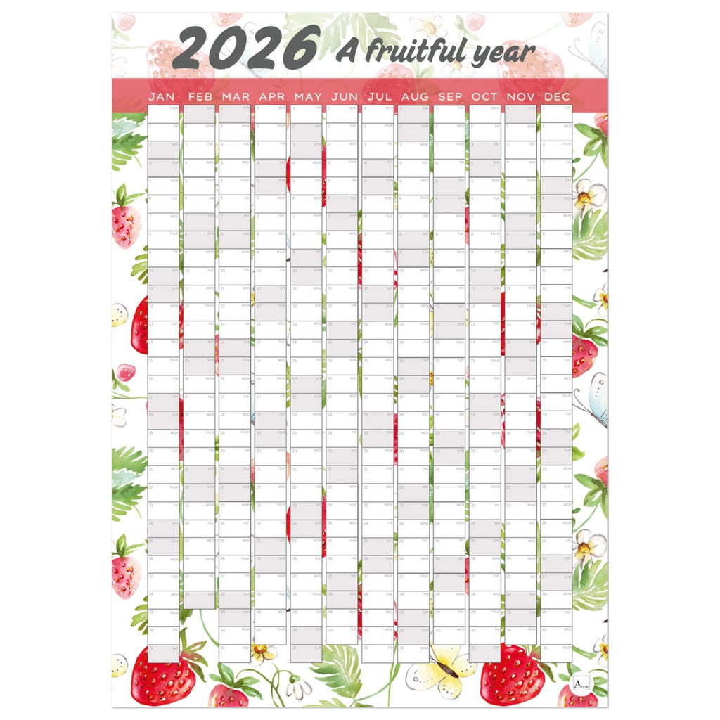 STRAWBS - A Fruitful Year 2026 wall planner 50x70cm
