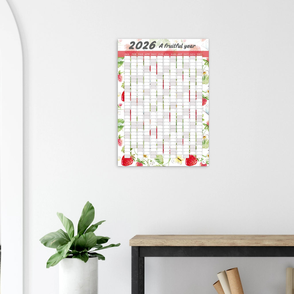 STRAWBS - A Fruitful Year 2026 wall planner 50x70cm