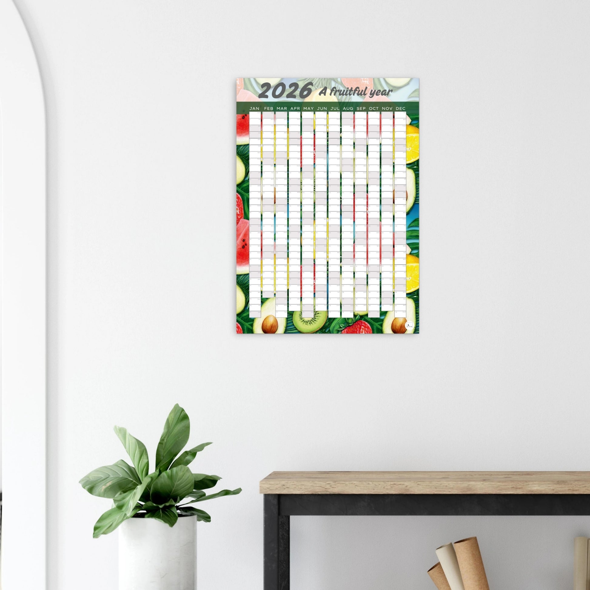 DELISH - A Fruitful Year 2026 wall planner 50x70cm