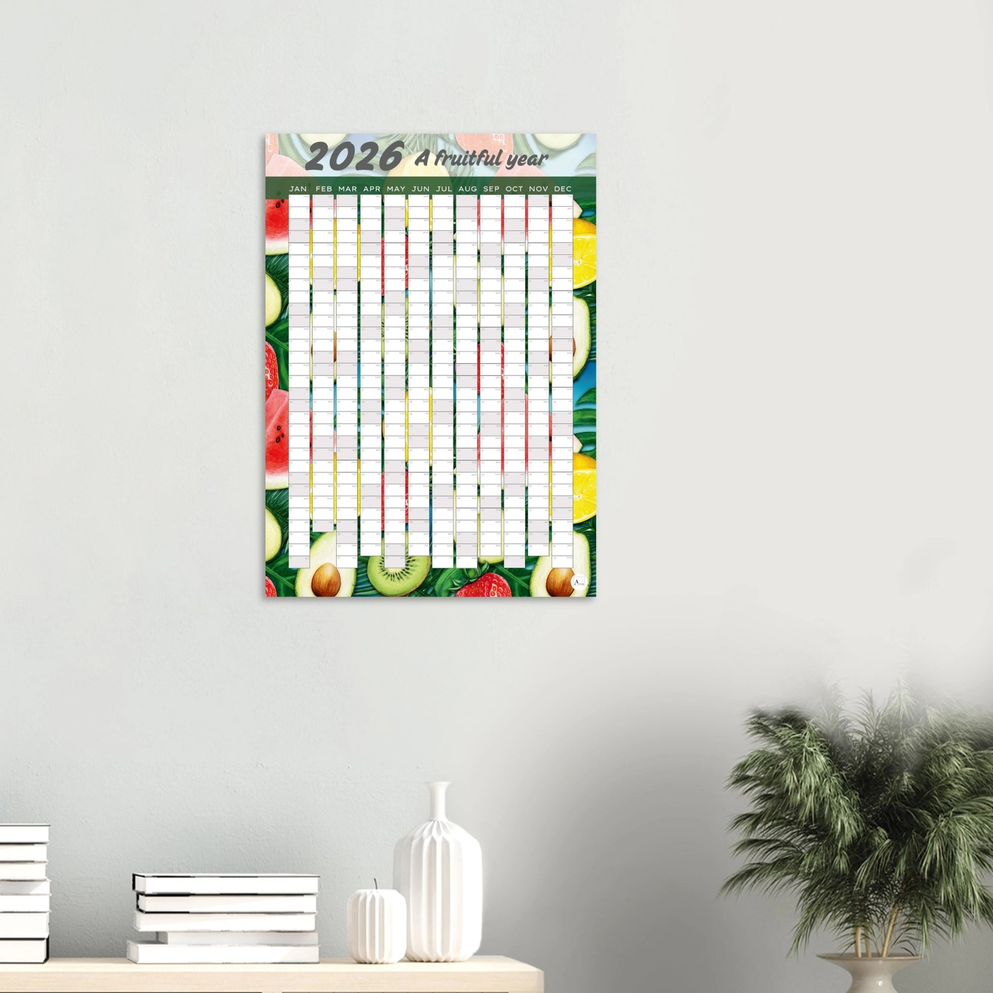 DELISH - A Fruitful Year 2026 wall planner 50x70cm
